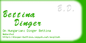 bettina dinger business card